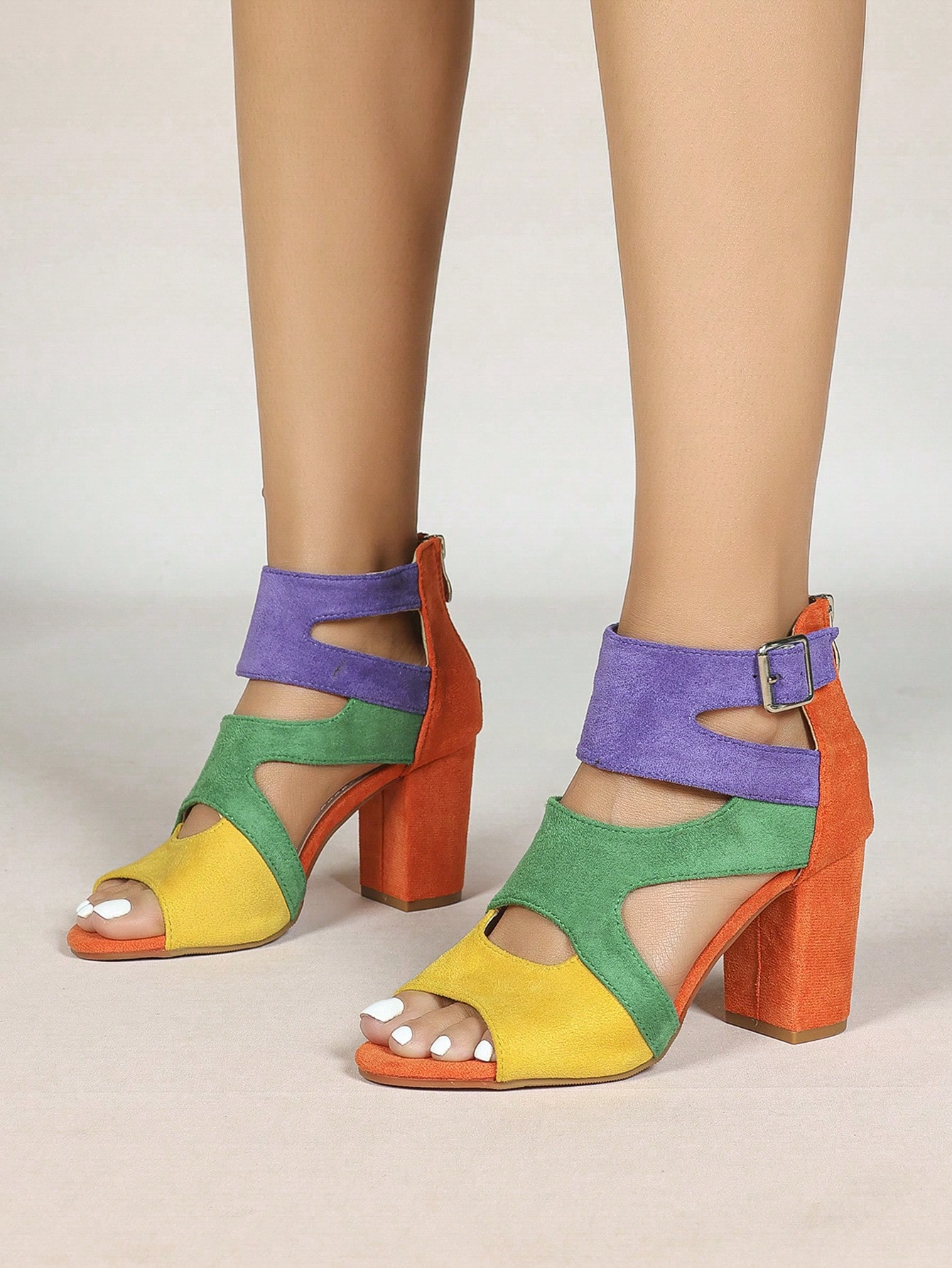 Women's Color Block Open Toe A – Wedding Fx Bewertung und Preis
