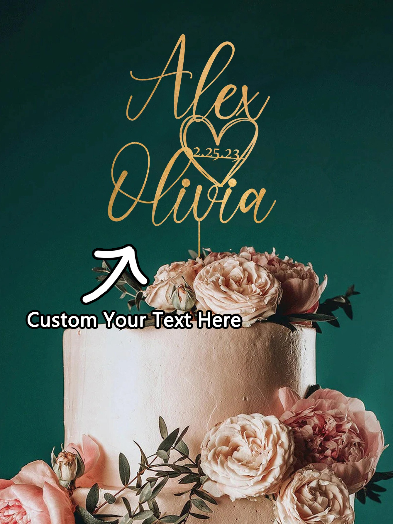 Custom Cake Topper - 1PC Perso – Wedding Shop Bewertung und Preis