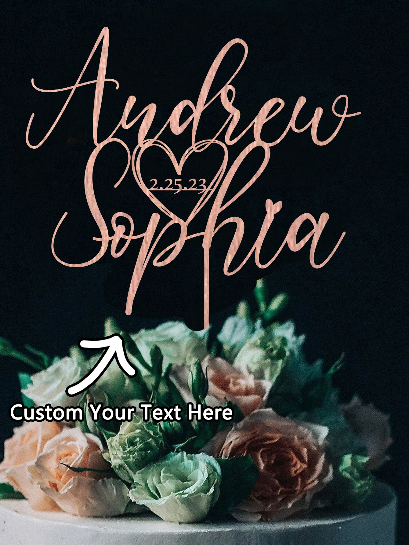 Custom Cake Topper - 1PC Perso – Wedding Shop Bewertung und Preis