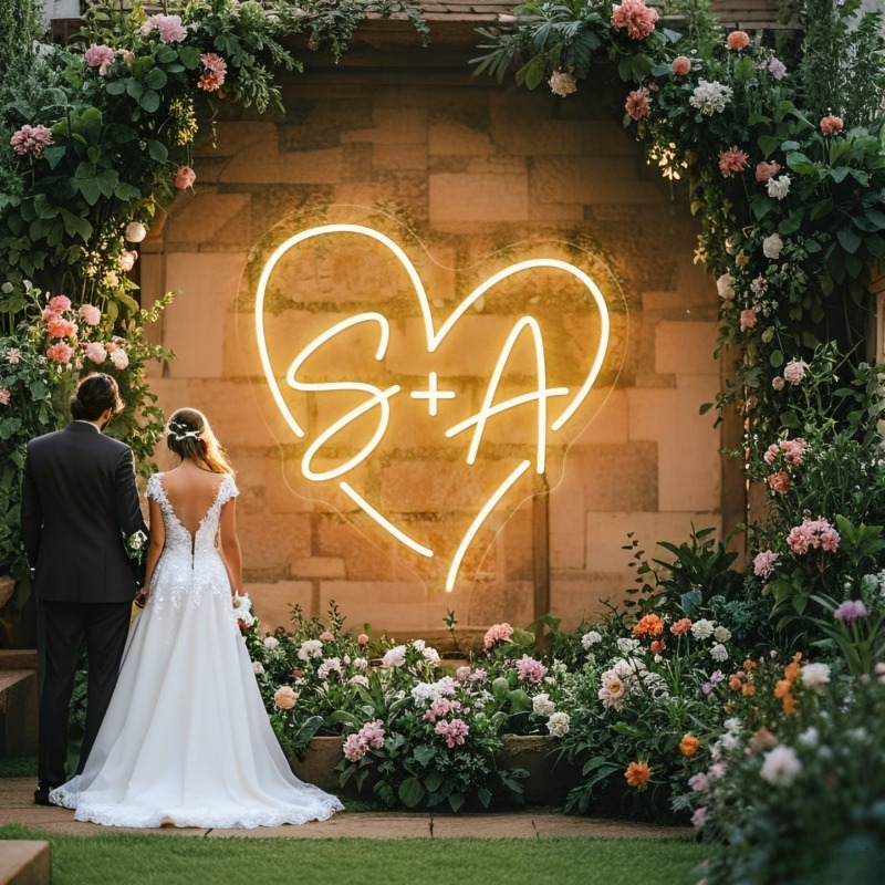 Custom Initials Heart LED Neon – Wedding Led Bewertung und Preis