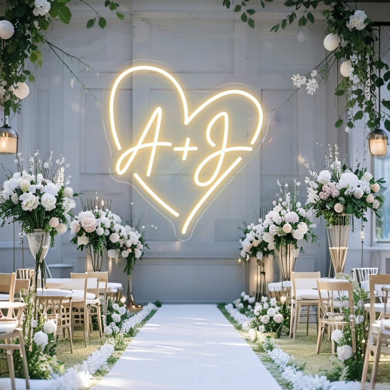 Custom Initials Heart LED Neon – Wedding Led Bewertung und Preis
