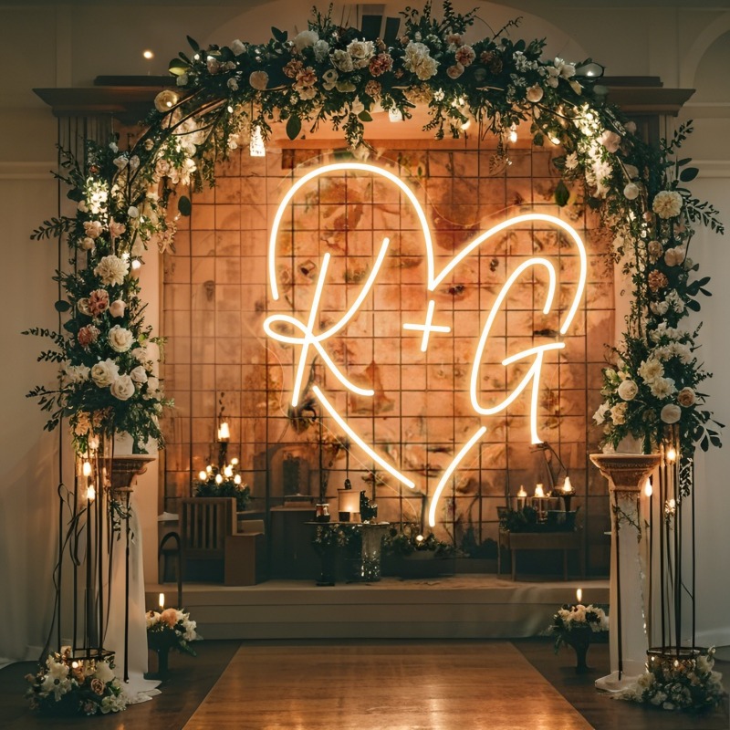 Custom Initials Heart LED Neon – Wedding Led Bewertung und Preis