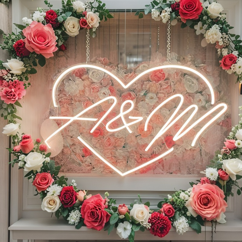 Custom Initials Heart LED Neon – Wedding Led Bewertung und Preis