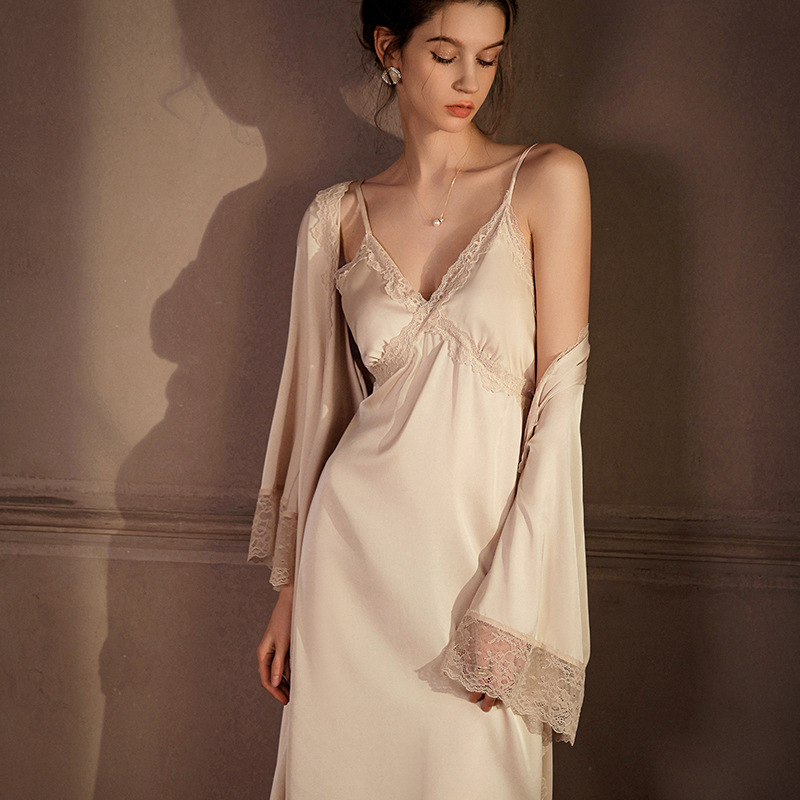 Elegant Long Robe Set Women's  – Wedding Qw Bewertung und Preis