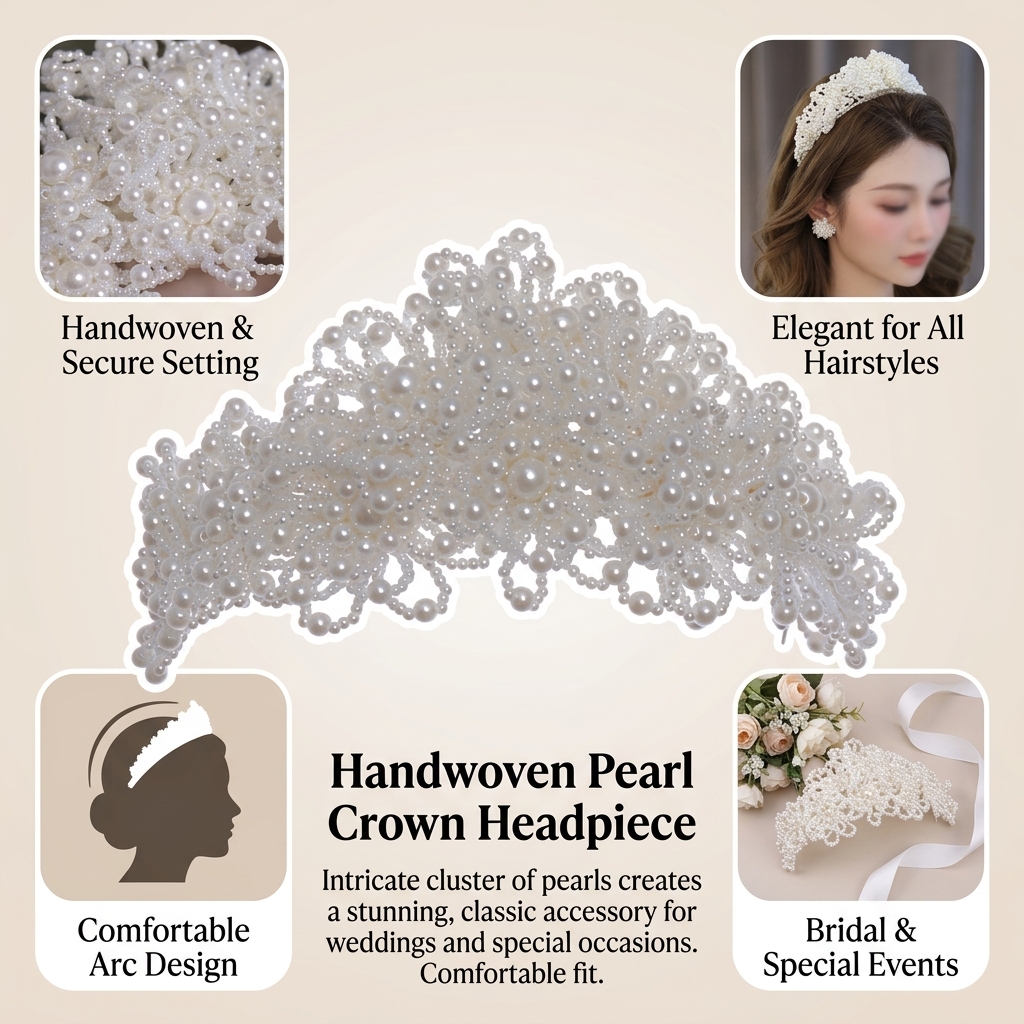 Pearl Crown Headpiece For Wedd – Wedding Shop Bewertung und Preis