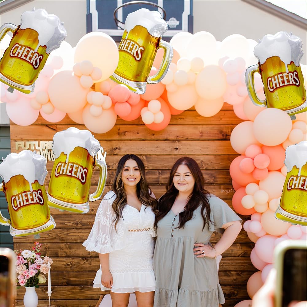 6pcs Cheers Beer Mug Balloons  – Wedding Alcohol Supply Bewertung und Preis