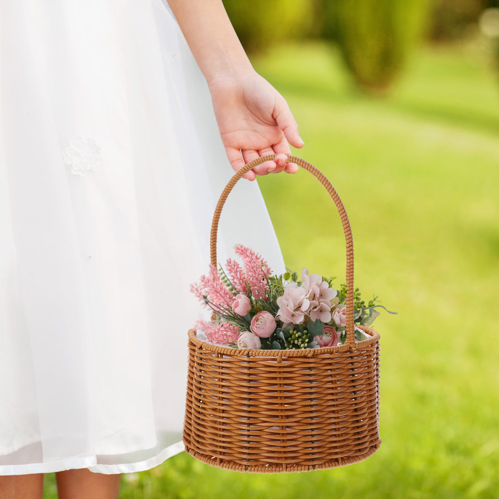 Handwoven Flower Basket Compac – Flower Girl Basket Bewertung und Preis