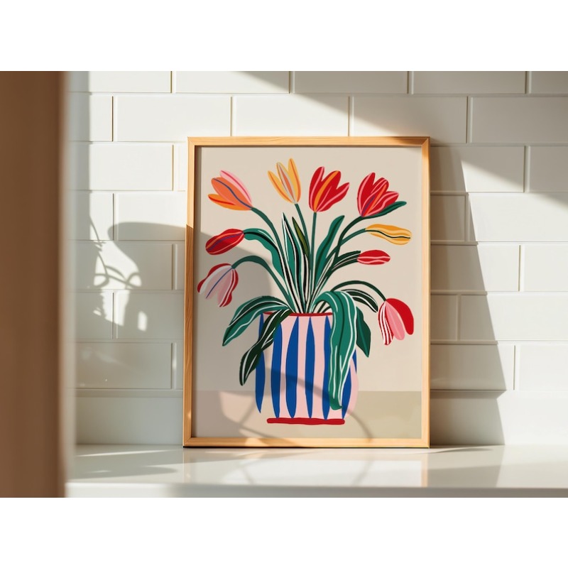 2pcs Tulip Flowers Canvas Wall – Flower Girl Basket Bewertung und Preis