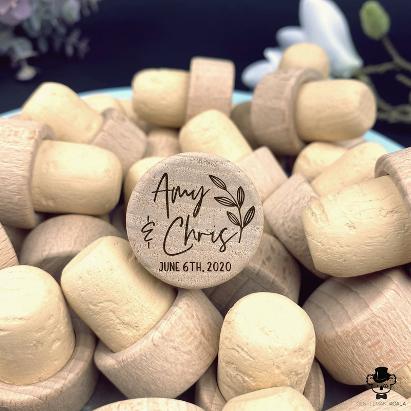 Customized Wood Wine Stopper W – Wedding Supply List Bewertung und Preis