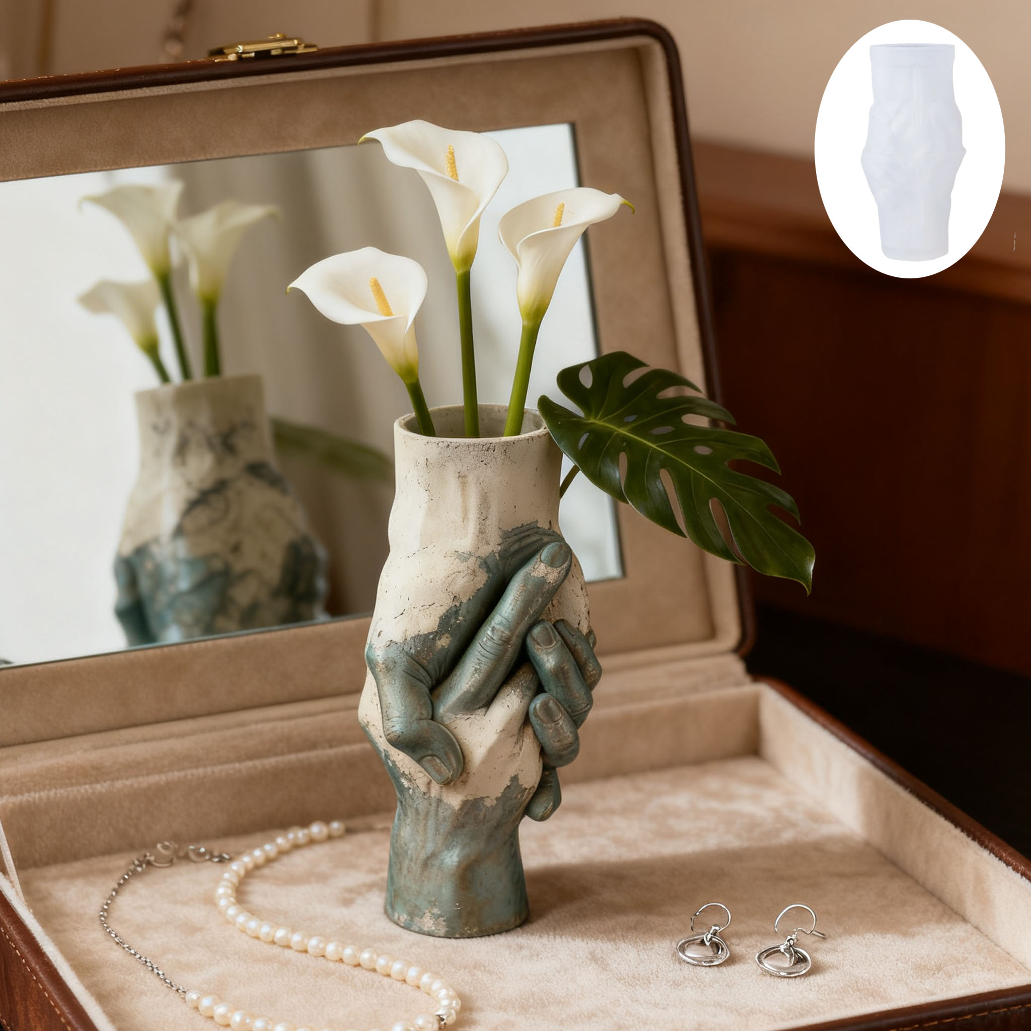 Artistic Hand-in-Hand Vase Sil – Flower Girl Basket Bewertung und Preis