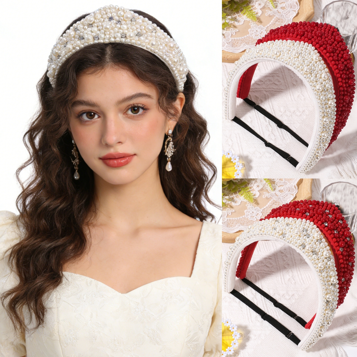 1pc Pearl Crown Headband For W – Wedding Supply List Bewertung und Preis